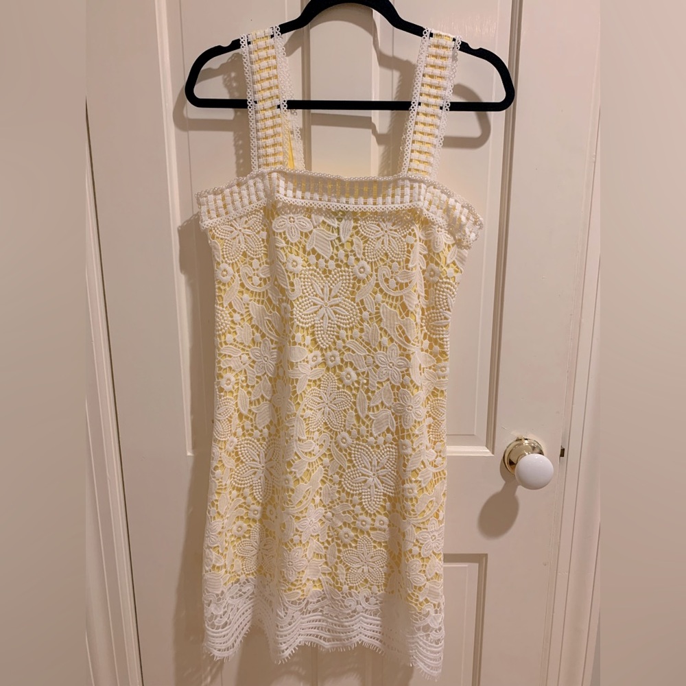 Yellow lace dress